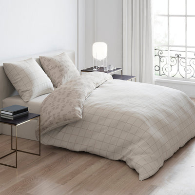 Duvet cover + pillowcase(s) flannel - Signature Taupe