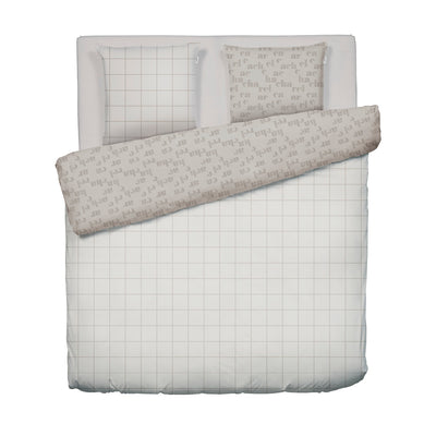Housse de couette + taie(s) d'oreiler flanelle - Siganture Taupe