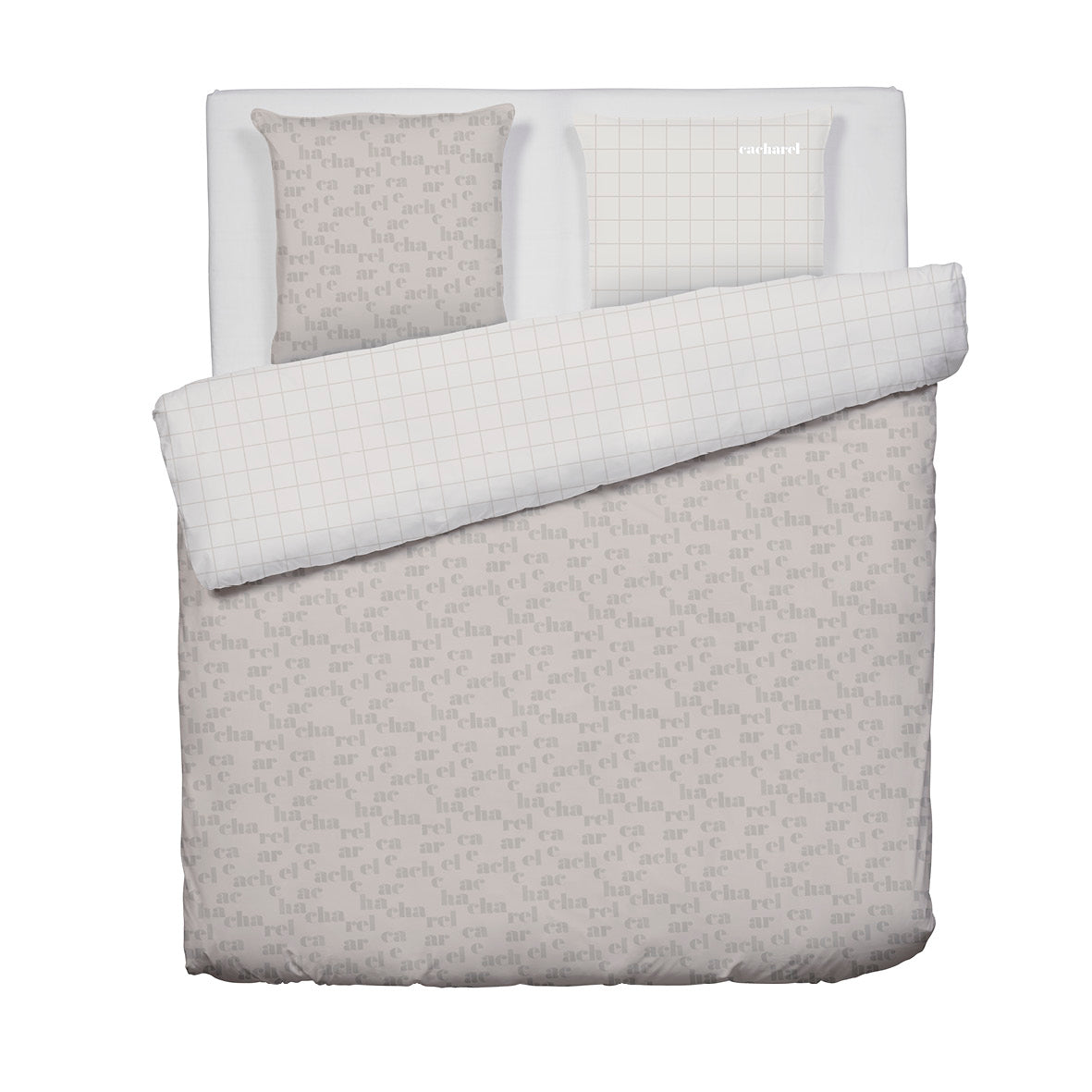 Housse de couette + taie(s) d'oreiler flanelle - Siganture Taupe