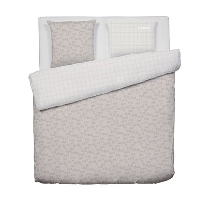 Housse de couette + taie(s) d'oreiler flanelle - Siganture Taupe