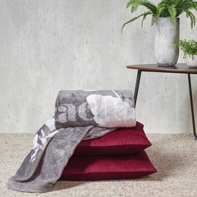 Plaid en fleece - 120 x 150 cm - Pansy Gris foncé
