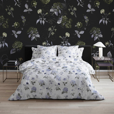 Pillowcase(s) cotton satin - Fleurs Passion white