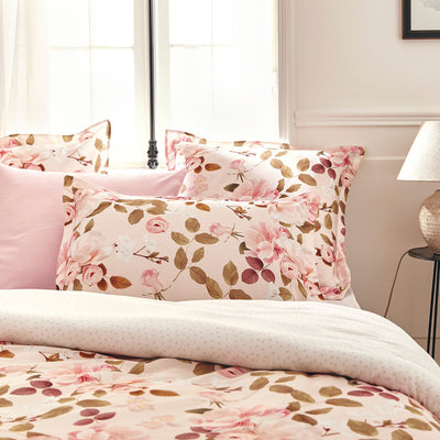 Pillowcase(s) cotton satin - Cerisier des Collines Pink