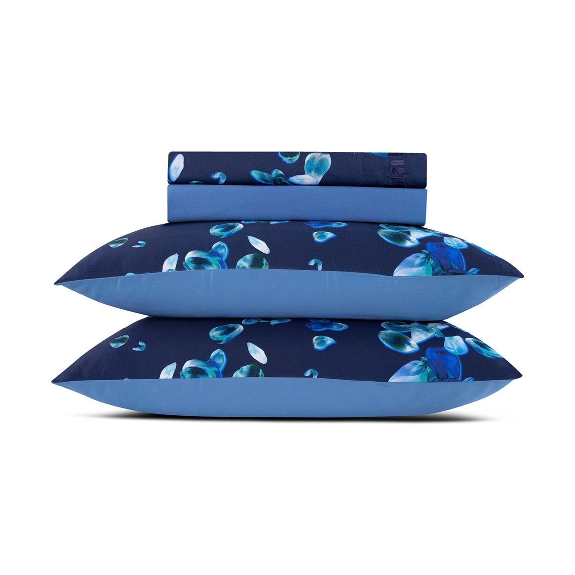 Sheet set cotton satin - Aurore Blue