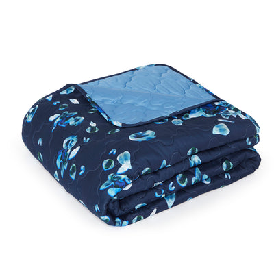 Couvre-lit satin de coton - Aurore Bleu