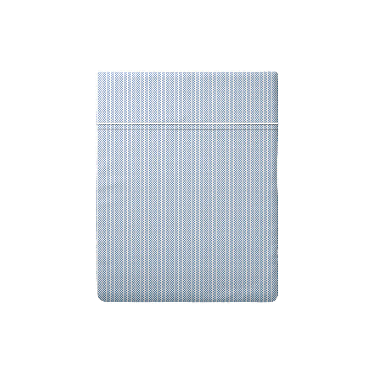 Drap plat satin de coton - Saclay Bleu clair