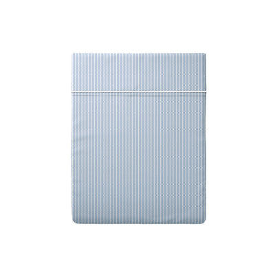 Drap plat satin de coton - Saclay Bleu clair