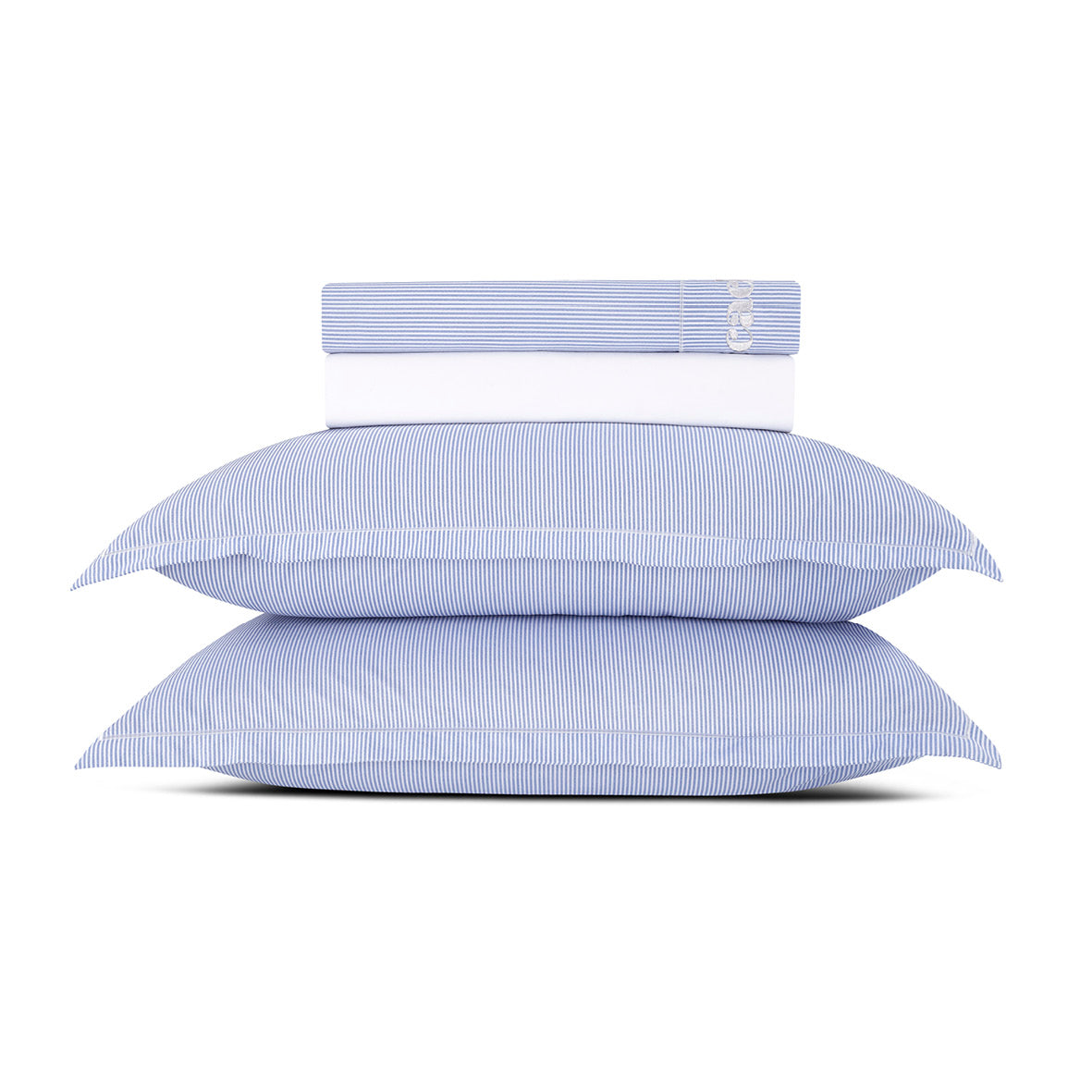 Sheet set cotton percal - Saclay Light blue