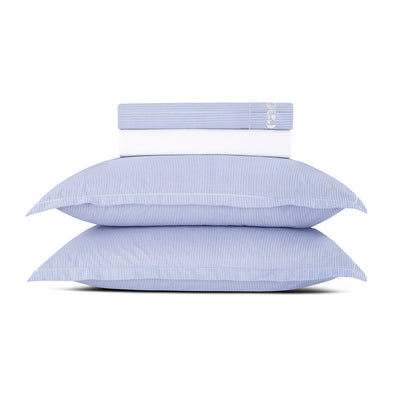 Sheet set cotton percal - Saclay Light blue