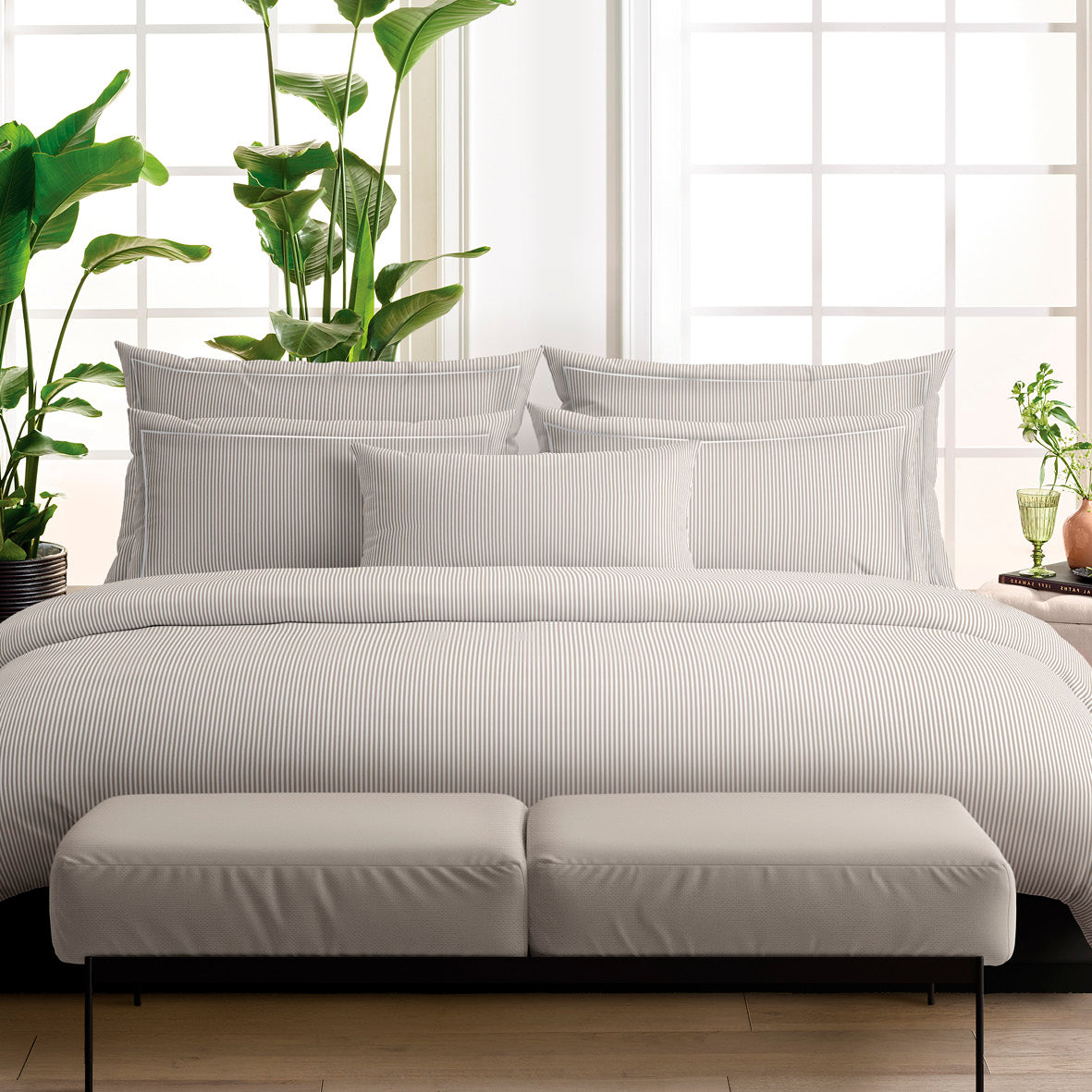 Taie(s) d'oreiller satin de coton - Saclay Taupe