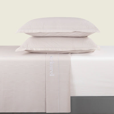 Sheet set cotton percal - Saclay Taupe