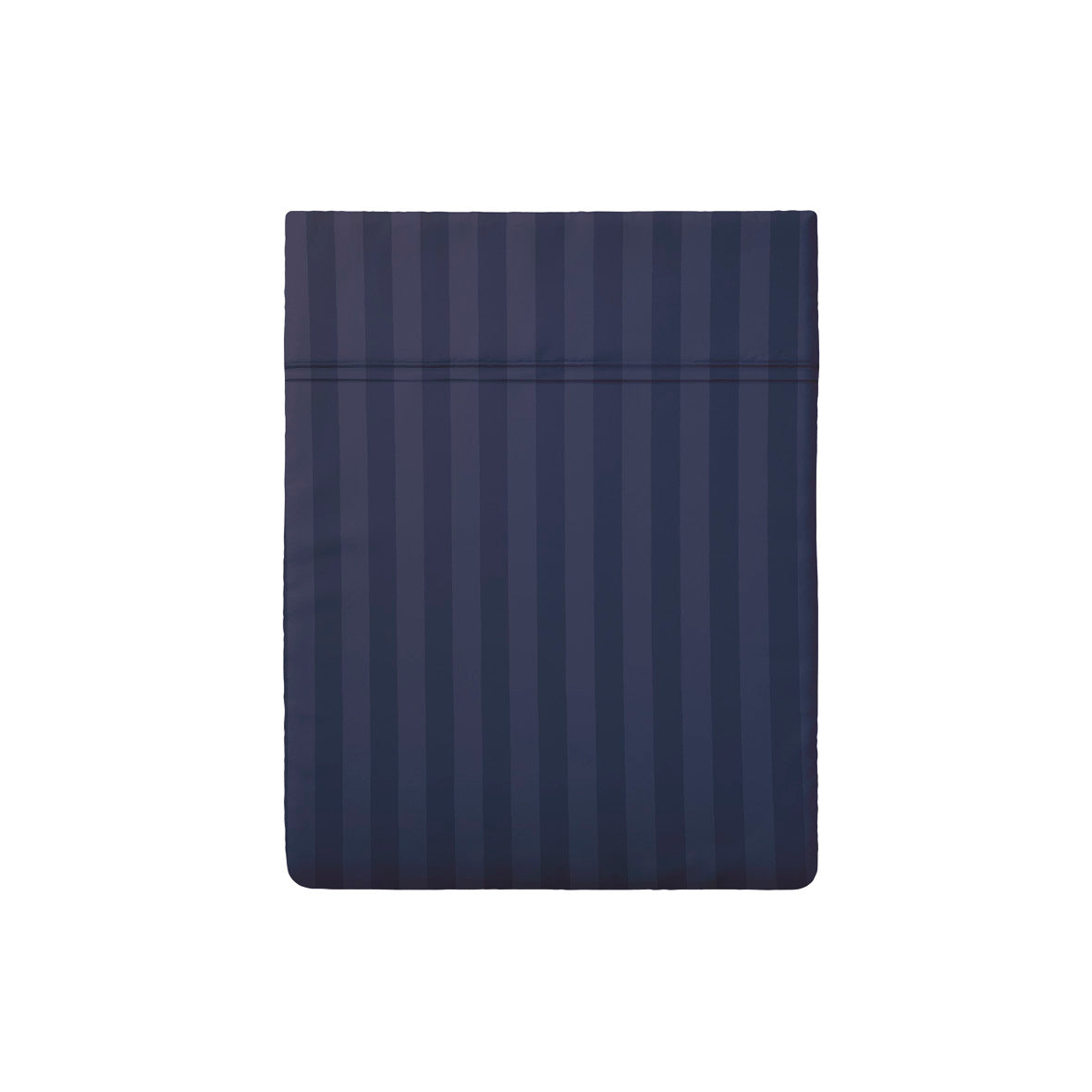 Drap plat satin de coton dobby stripe - Dobby stripe woven Bleu foncé