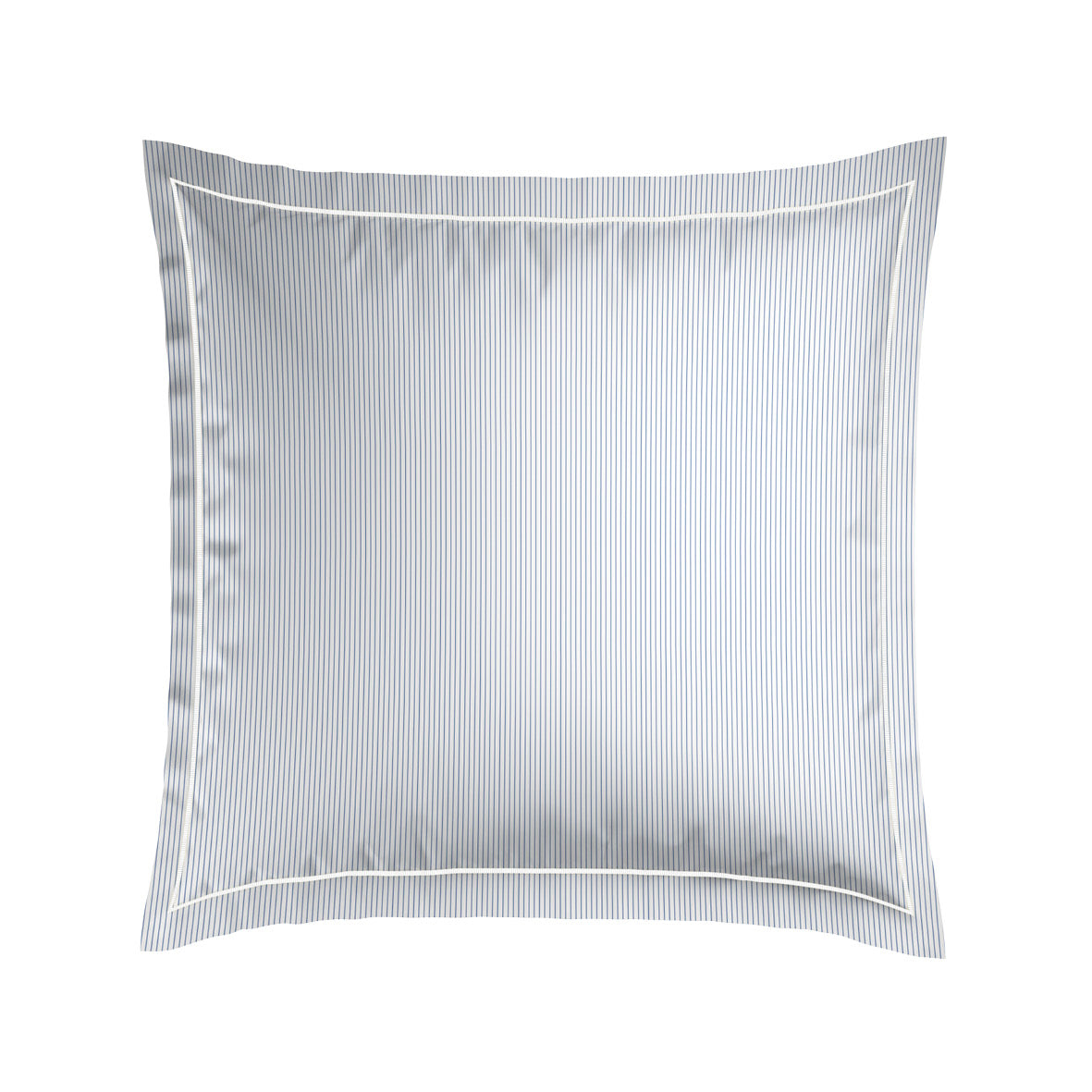 Taie(s) d'oreiller satin de coton - Fleurs azurées Blanc
