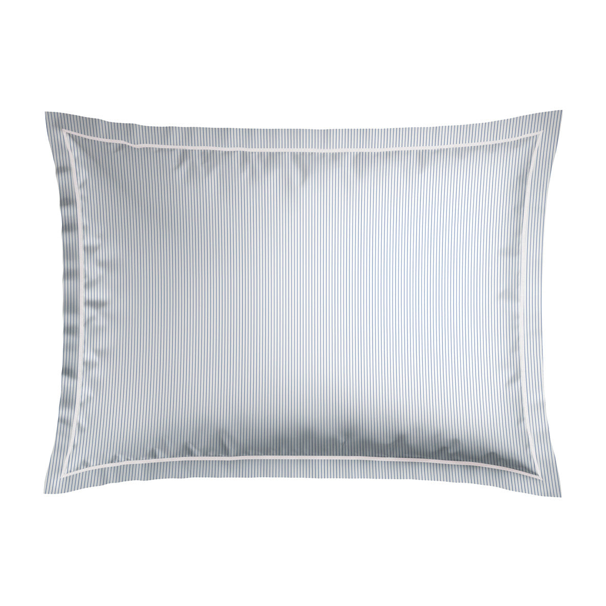 Taie(s) d'oreiller satin de coton - Fleurs azurées Blanc