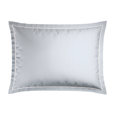 Taie(s) d'oreiller satin de coton - Fleurs azurées Blanc