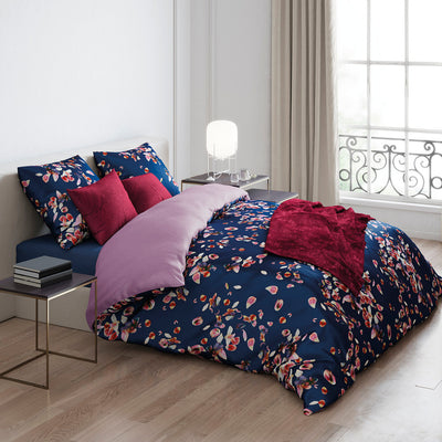 Duvet cover cotton satin - Aurore Pink