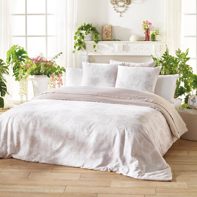Duvet cover cotton satin - Lace Taupe
