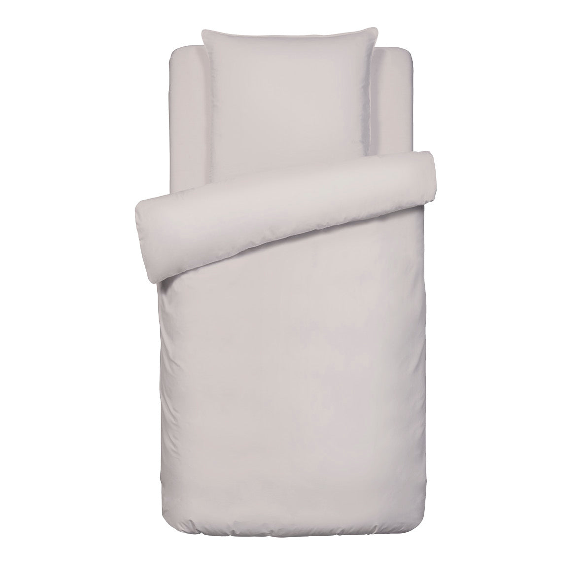 Duvet cover(s) + pillowcase(s) cotton satin - Uni Taupe 155 x 220 cm + 80 x 80 cm